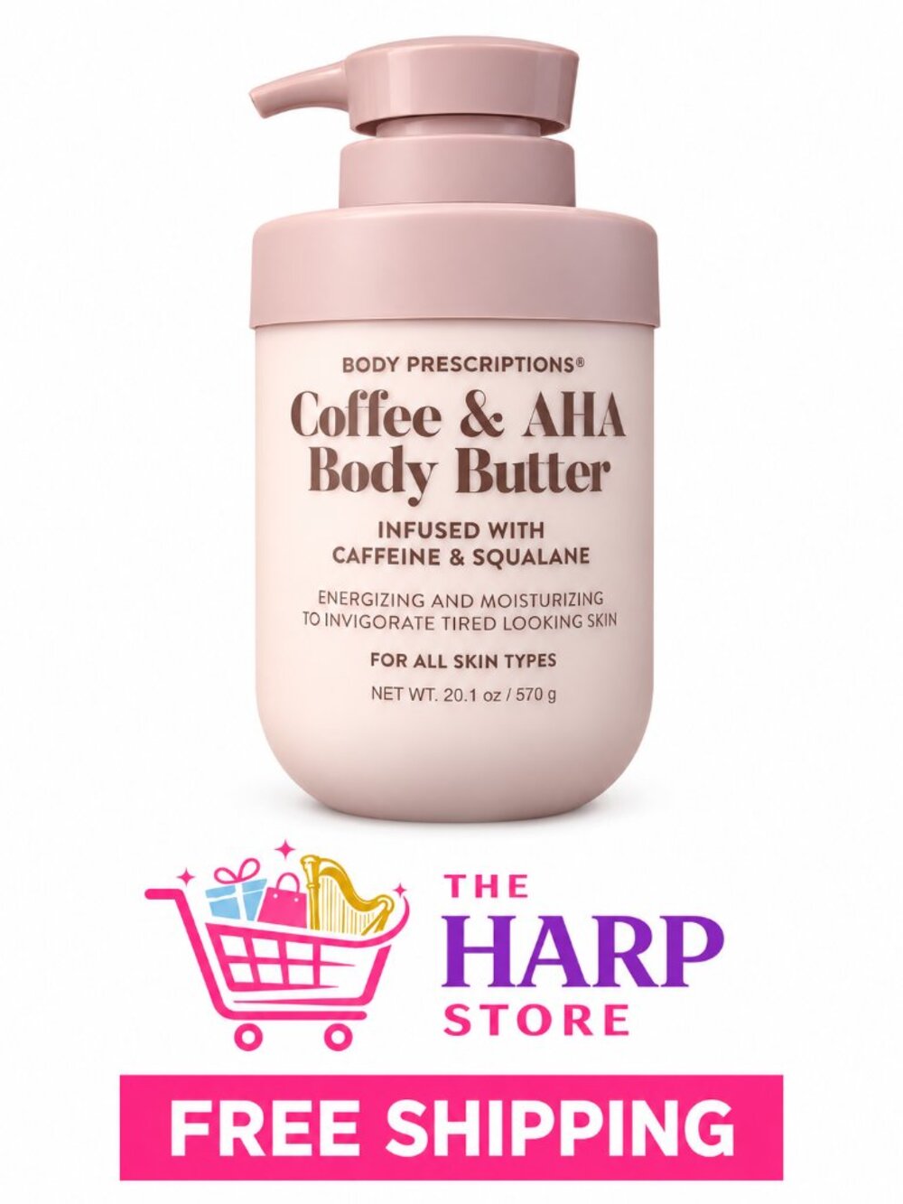 Body Prescriptions Coffee & AHA Body Butter 20.1 oz